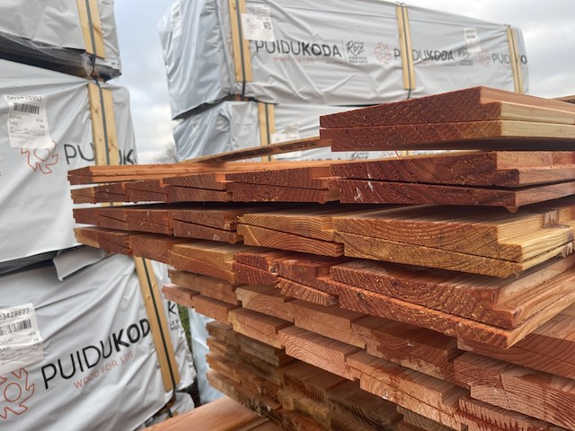 Ca. 40x douglas zweeds rabat, 26x190mm, lengte 500cm - afbeelding 3 van  3