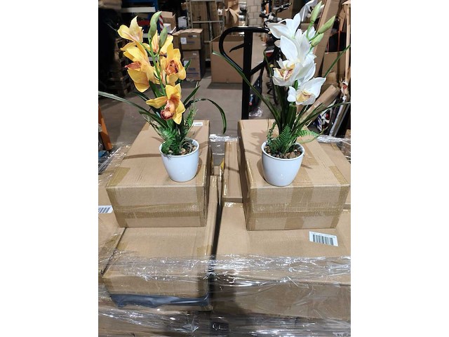 Ca. 40x dozen met 2 kunst orchideeën van kwaliteit, 2 kleuren per doos - afbeelding 3 van  4