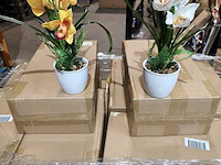 Ca. 40x dozen met 2 kunst orchideeën van kwaliteit, 2 kleuren per doos - afbeelding 3 van  4