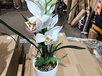 Ca. 40x dozen met 2 kunst orchideeën van kwaliteit, 2 kleuren per doos - afbeelding 4 van  4