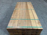 Ca. 40x guyana teak planken geschaafd, 25x140mm, lengte 185cm