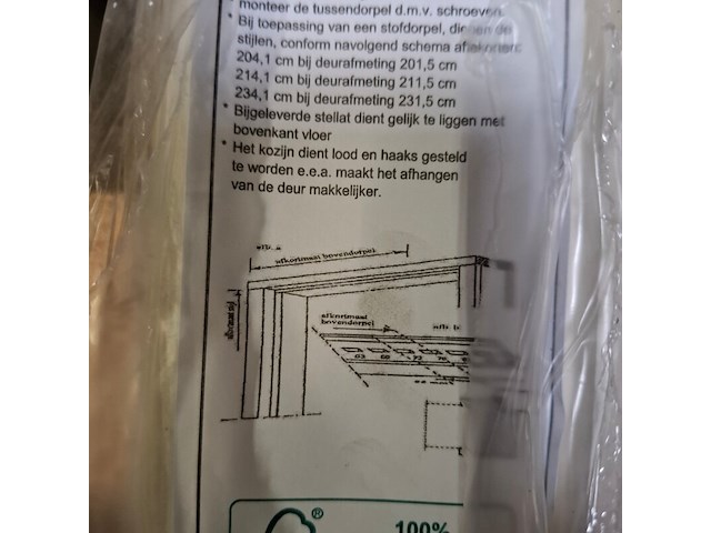 Ca. 40x hardhouten deurkozijn gegrond - afbeelding 4 van  4