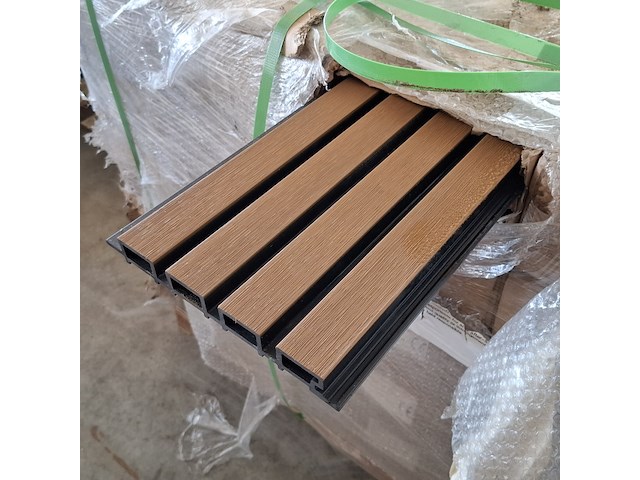Ca. 40x hkc wpc wandpaneel 290x22 cm, teak, 2026 - afbeelding 2 van  5