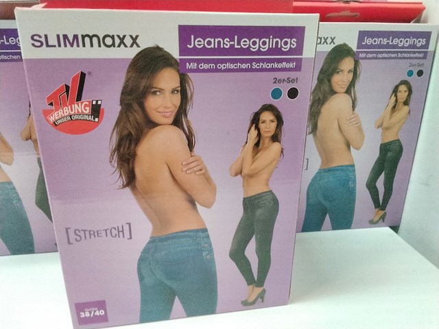 Ca. 40x jeans leggings slimmaxx, blauw/zwart - afbeelding 2 van  3