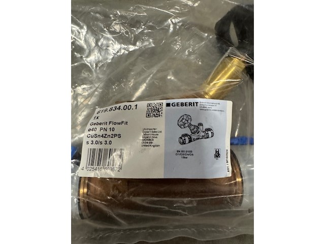 Ca. 40x kogelkraan en 12x spindelafsluiter, geberit, flowfit - afbeelding 6 van  9