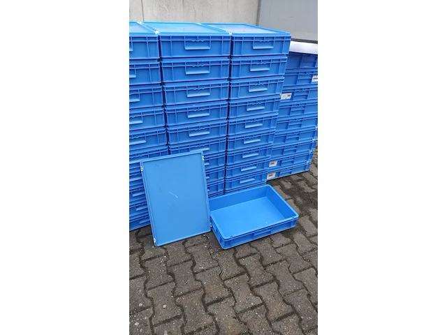 Ca. 40x opslagbakken met klikdeksel, blauw - afbeelding 1 van  5