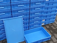 Ca. 40x opslagbakken met klikdeksel, blauw