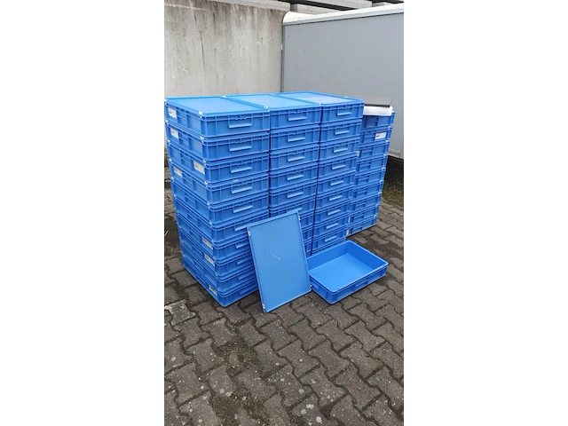 Ca. 40x opslagbakken met klikdeksel, blauw - afbeelding 2 van  5