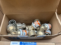 Ca. 40x uponor s-press plus persknieën met buitendraad - afbeelding 3 van  4