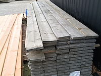 Ca. 40x vuren grijs gedompelde steigerplanken - afbeelding 1 van  4