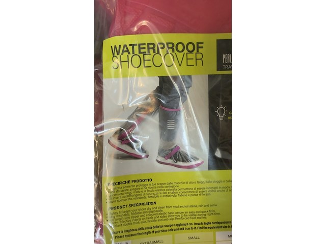 Ca. 40x waterproof schoenhoezen, perfetti travel, transparant/ roze - afbeelding 2 van  4