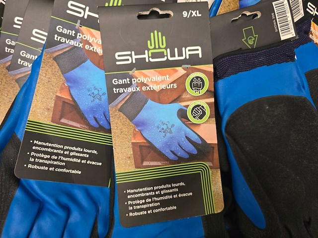 Ca. 40x werkhandschoenen xl showa, zwart blauw - afbeelding 2 van  4