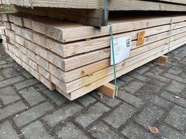 Ca. 42x douglas balken fijnbezaagd, 50x150mm, lengte 400cm - afbeelding 4 van  4