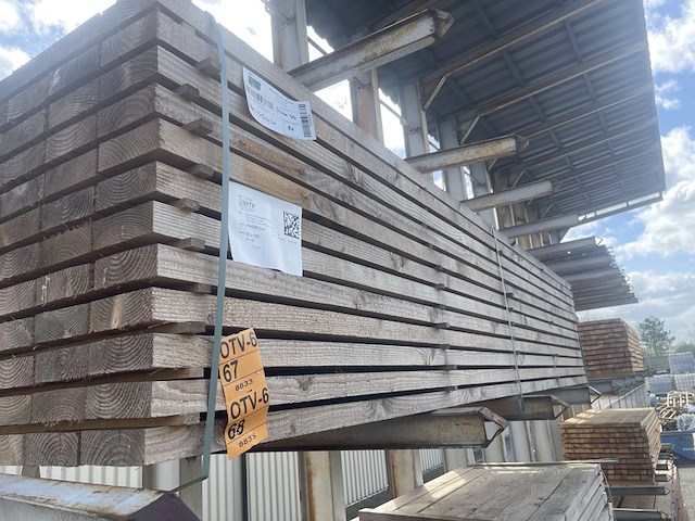 Ca. 42x douglas balken fijnbezaagd, 50x150mm, lengte 400cm - afbeelding 4 van  4