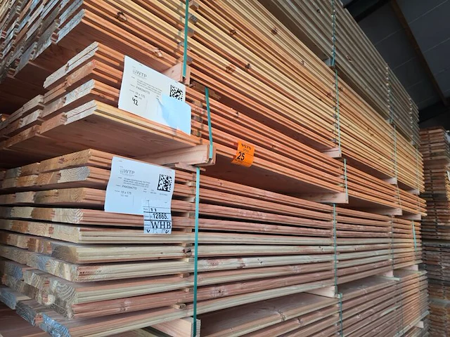 Ca. 42x douglas wisselsponning/halfhoutsrabat, 18x190mm, lengte 400cm - afbeelding 4 van  4
