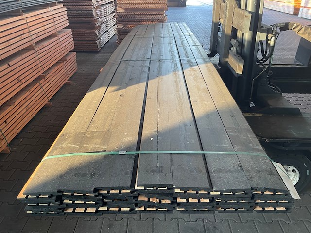 Ca. 42x grenen acoustic design zwart, 22x142mm, lengte 420cm - afbeelding 1 van  3