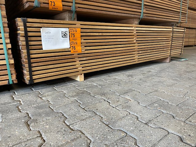 Ca. 42x guyana ipé planken geschaafd, 21x140mm, lengte 245cm - afbeelding 4 van  4