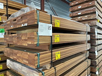 Ca. 42x guyana teak planken geschaafd, 25x140mm, lengte 185cm - afbeelding 4 van  4