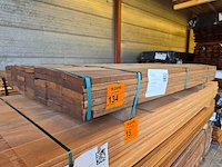 Ca. 42x guyana teak planken geschaafd, 25x140mm, lengte 185cm - afbeelding 2 van  3