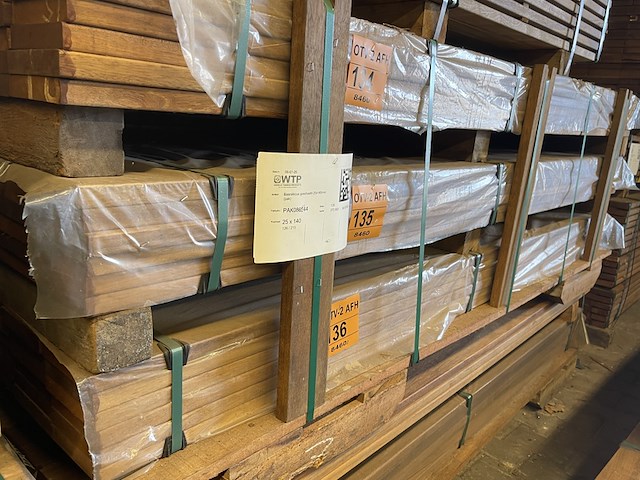 Ca. 42x guyana teak planken geschaafd, 25x140mm, lengte 215cm - afbeelding 4 van  4