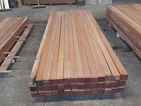 Ca. 42x hardhouten paal, 6,8 x 6,8 x 250 cm - afbeelding 2 van  5