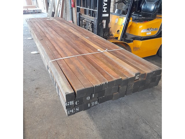 Ca. 42x hardhouten paal, 7 x 7 x 400 cm - afbeelding 4 van  4