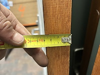 Ca. 43x stompe binnendeuren (volspaan met fineerlaag), svedex, lichtgroen - afbeelding 6 van  9