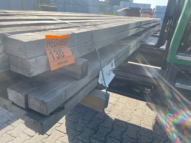 Ca. 44x douglas regels fijnbezaagd, 45x75mm, lengte 500cm - afbeelding 2 van  3