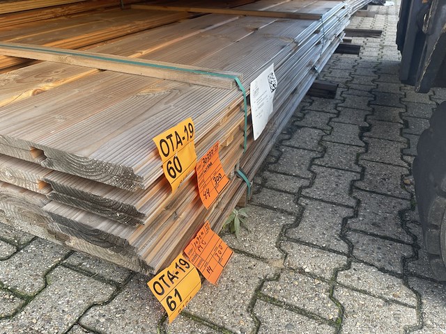 Ca. 44x douglas wisselsponning, 18x190mm, lengte 300cm - afbeelding 2 van  3