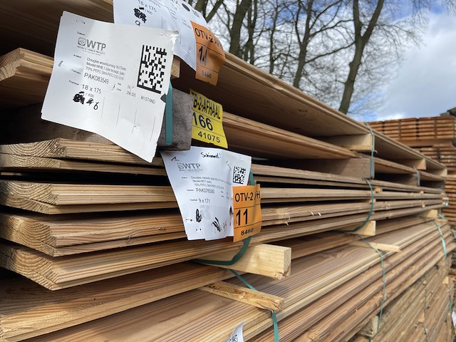 Ca. 44x douglas zweeds rabat, 21x190mm, lengte 400cm - afbeelding 4 van  4