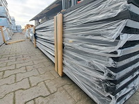 Ca. 44x vuren boeidelen zwart gecoat, 22x245mm, lengte 540cm - afbeelding 3 van  3