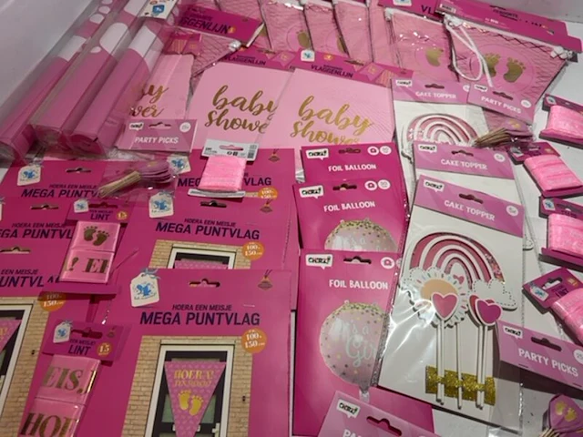 Ca. 45x baby shower meisje versiering - afbeelding 5 van  7