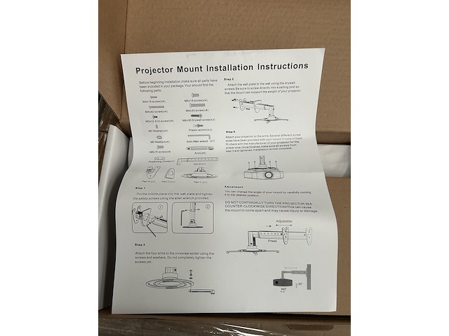 Ca. 45x beamer mounting bracket wall/ceiling silver sam creative - afbeelding 2 van  3