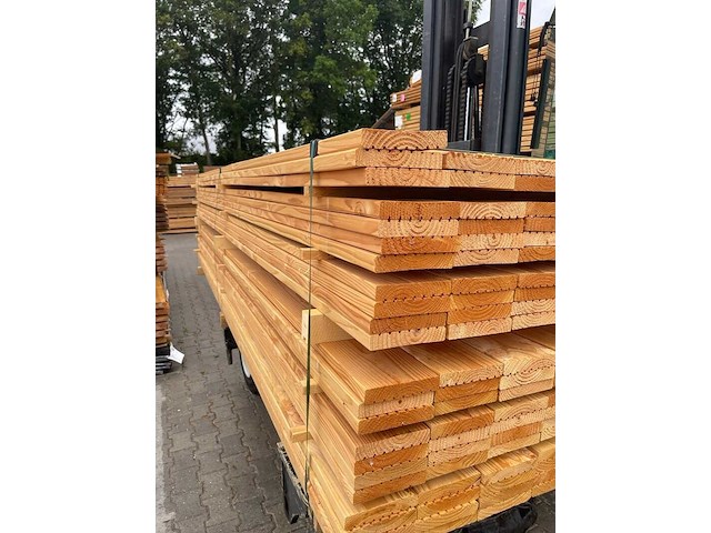 Ca. 45x douglas planken geschaafd, 28x195mm, lengte 300cm - afbeelding 2 van  4
