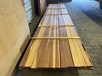 Ca. 45x guyana ipé country grade planken geschaafd, 18x90mm, lengte 550cm - afbeelding 1 van  3