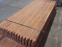 Ca. 45x hardhouten paal, 6,8 x 6,8 x 275 cm - afbeelding 3 van  7