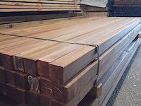 Ca. 45x hardhouten paal, 6,8 x 6,8 x 275 cm - afbeelding 6 van  7