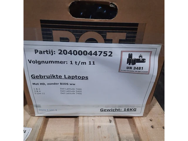 Ca. 45x laptop, dell, o.a. latitude 7490 - afbeelding 14 van  17