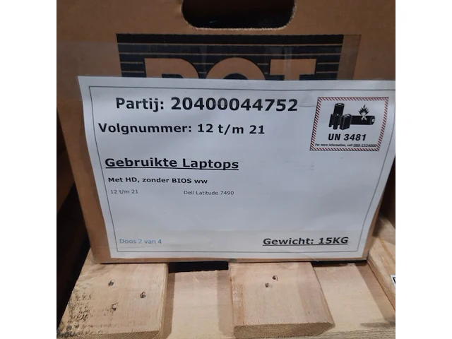 Ca. 45x laptop, dell, o.a. latitude 7490 - afbeelding 15 van  17