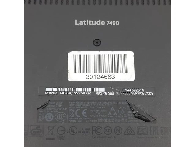 Ca. 45x laptop, dell, o.a. latitude 7490 - afbeelding 6 van  17