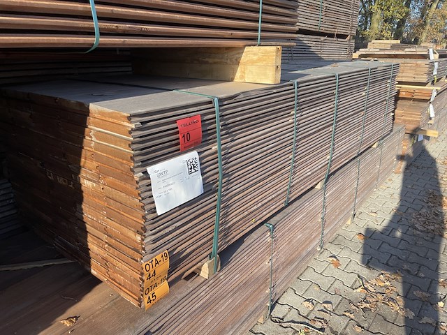 Ca. 45x massaranduba damwand-/ paardenbox profiel, 28x195mm, lengte 300cm - afbeelding 4 van  4