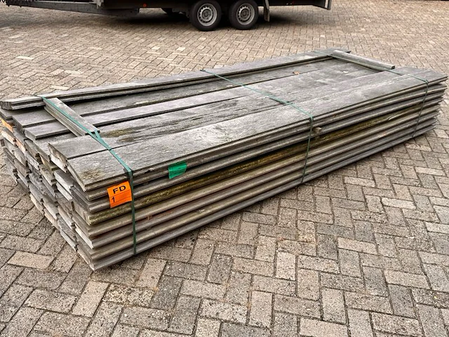 Ca. 45x mora damwand-/paardenbox profiel, 40x190mm, lengte 305cm - afbeelding 2 van  3