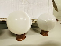 Ca. 45x volle doos met seleniet bol 8 cm, wit - afbeelding 4 van  5