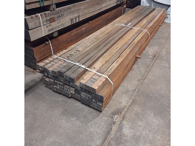 Ca. 46x hardhouten paal, 7 x 7 x 400 cm - afbeelding 4 van  7