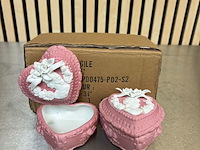 Ca. 46x stenen sieradendoosje hart, roze - afbeelding 4 van  4