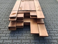 Ca. 46x vlonder/gevel plank, tropisch hardhout | 21x185 mm - afbeelding 3 van  5