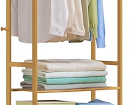 Ca. 47x bamboe kledingrek, kapstok 70x30x170 cm, i-wannahave - afbeelding 1 van  3