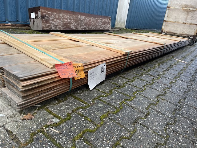 Ca. 47x douglas veer en groef, 18x185mm, lengte 500cm - afbeelding 2 van  3