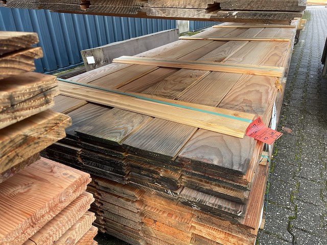 Ca. 47x douglas veer en groef, 18x190mm, lengte 500cm - afbeelding 1 van  3