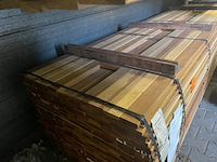 Ca. 47x guyana ipé planken geschaafd country grade, 21x90mm, lengte 490cm - afbeelding 1 van  3